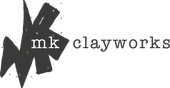 MK Clayworks logo – handcrafted pottery studio based in Brevard, NC, creating timeless, minimalist ceramics inspired by natural textures.