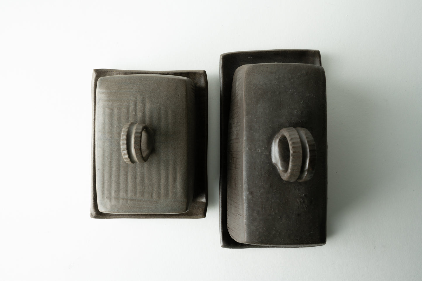 Handmade ceramic butter dish by MK Clayworks in Brevard, NC – a beautifully crafted, minimalist pottery piece for everyday use.