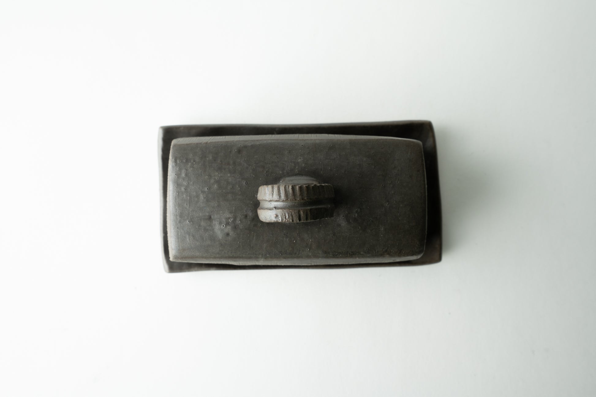 Handmade ceramic butter dish by MK Clayworks in Brevard, NC – a beautifully crafted, minimalist pottery piece for everyday use.
