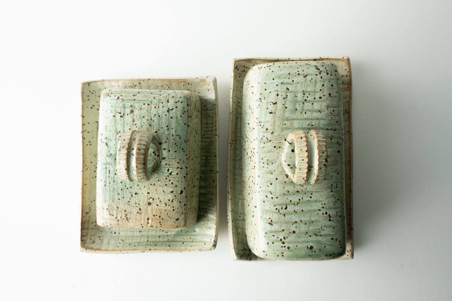 Handmade ceramic butter dish by MK Clayworks in Brevard, NC – a beautifully crafted, minimalist pottery piece for everyday use.