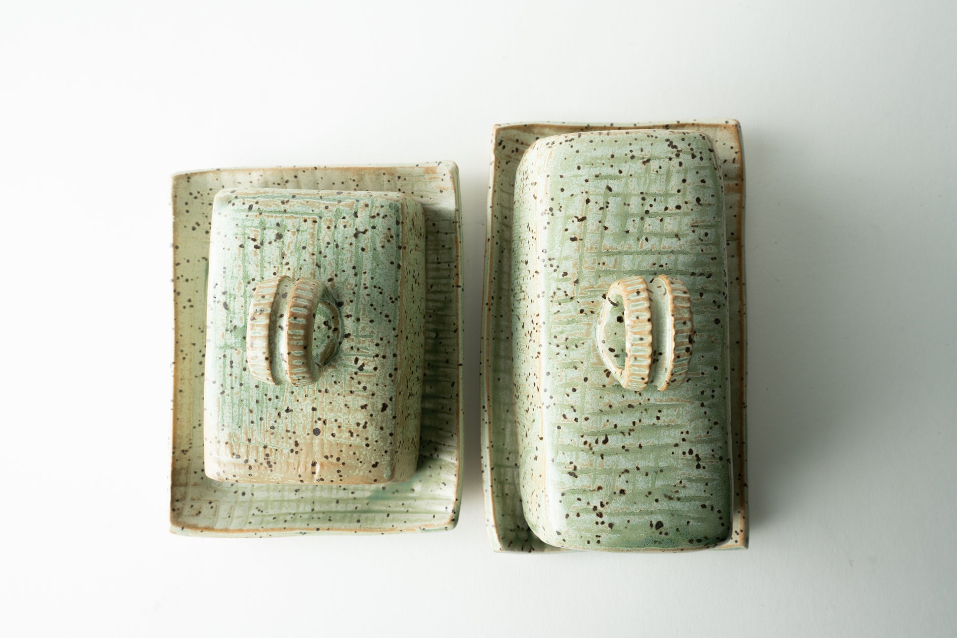 Handmade ceramic butter dish by MK Clayworks in Brevard, NC – a beautifully crafted, minimalist pottery piece for everyday use.