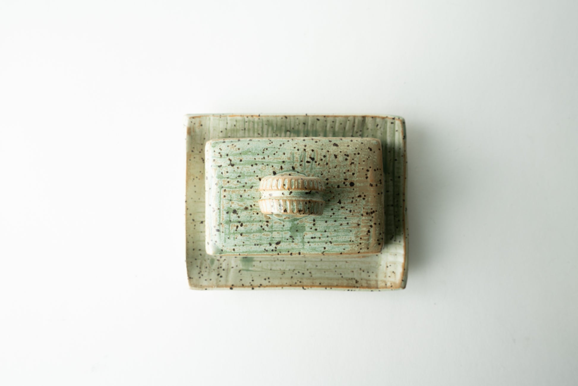 Handmade ceramic butter dish by MK Clayworks in Brevard, NC – a beautifully crafted, minimalist pottery piece for everyday use.