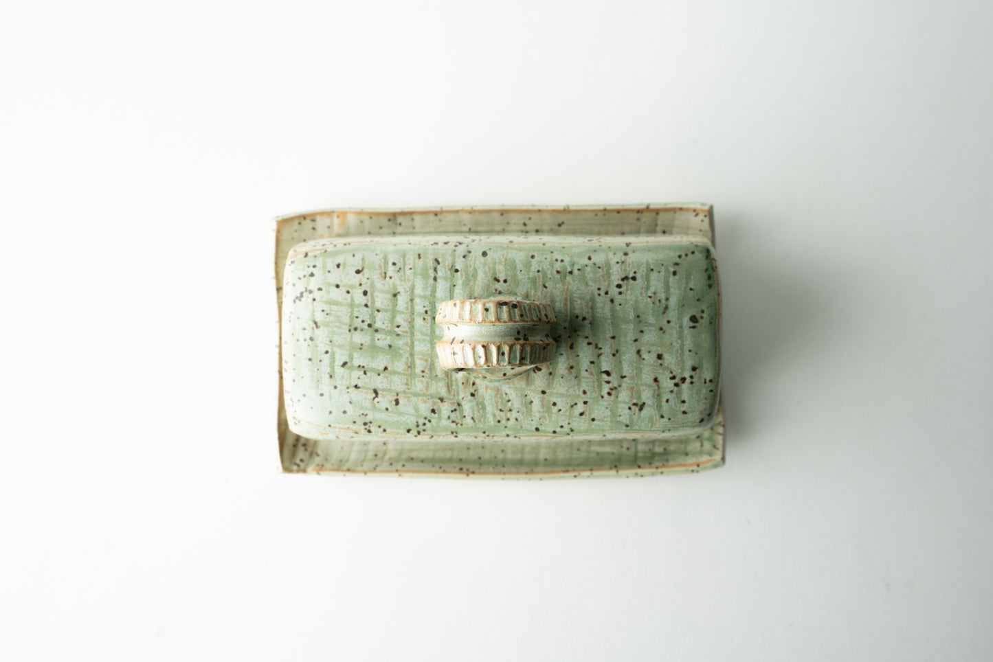 Handmade ceramic butter dish by MK Clayworks in Brevard, NC – a beautifully crafted, minimalist pottery piece for everyday use.