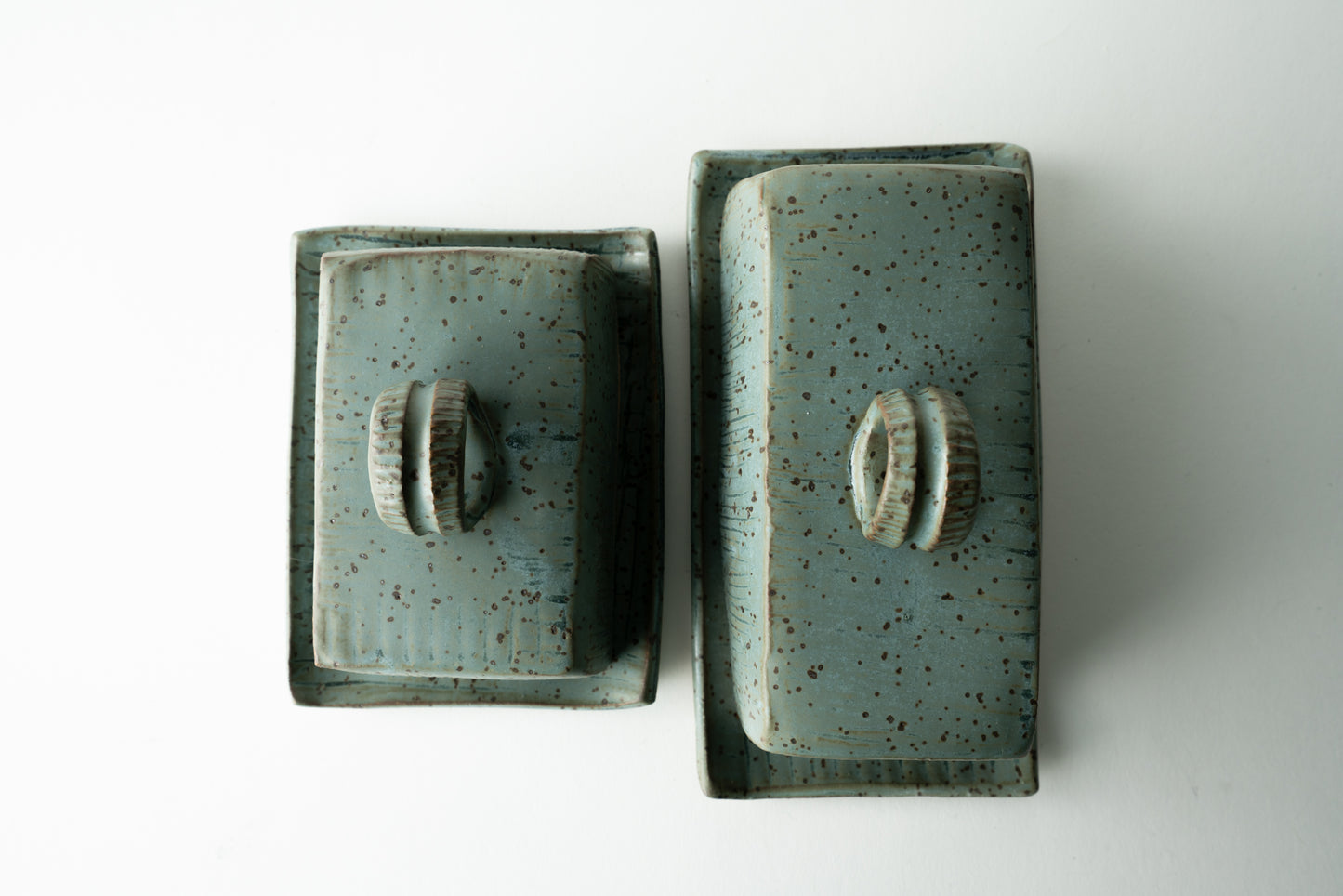 Handmade ceramic butter dish by MK Clayworks in Brevard, NC – a beautifully crafted, minimalist pottery piece for everyday use.