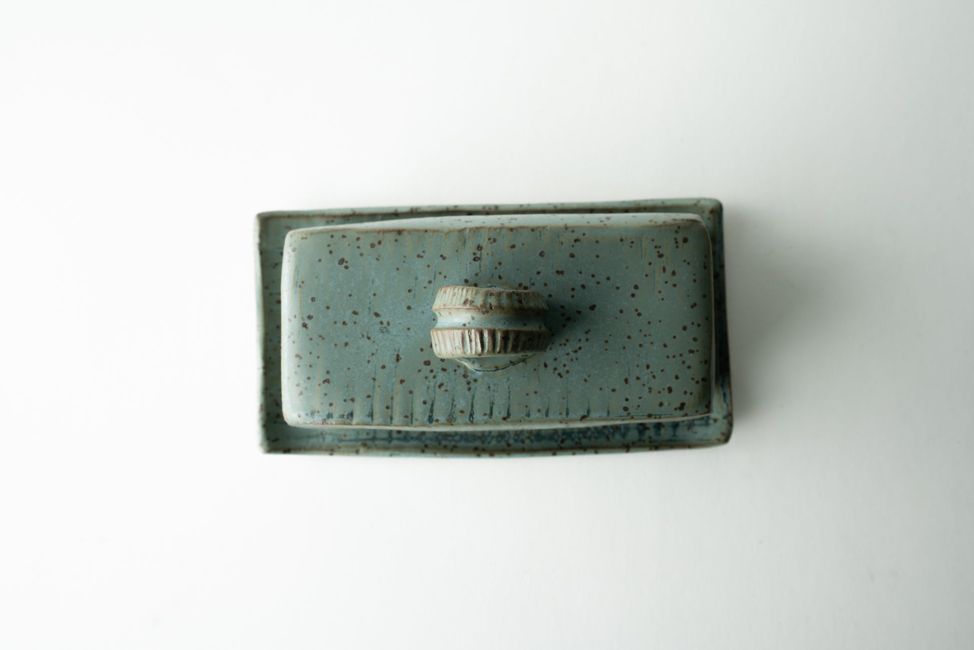 Handmade ceramic butter dish by MK Clayworks in Brevard, NC – a beautifully crafted, minimalist pottery piece for everyday use.