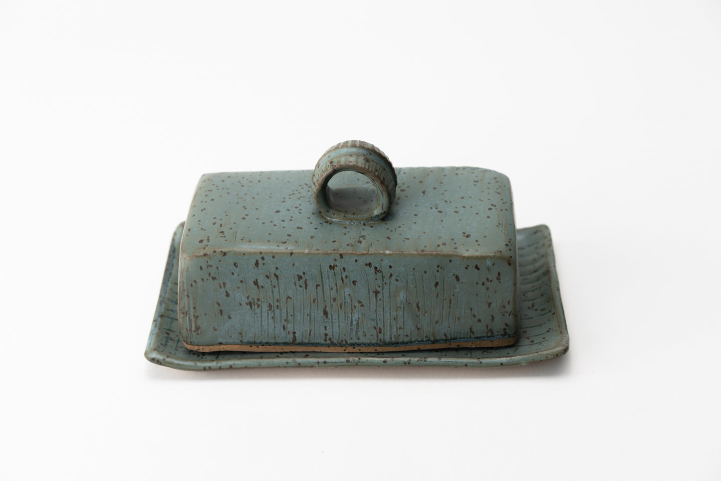 Handmade ceramic butter dish by MK Clayworks in Brevard, NC – a beautifully crafted, minimalist pottery piece for everyday use.