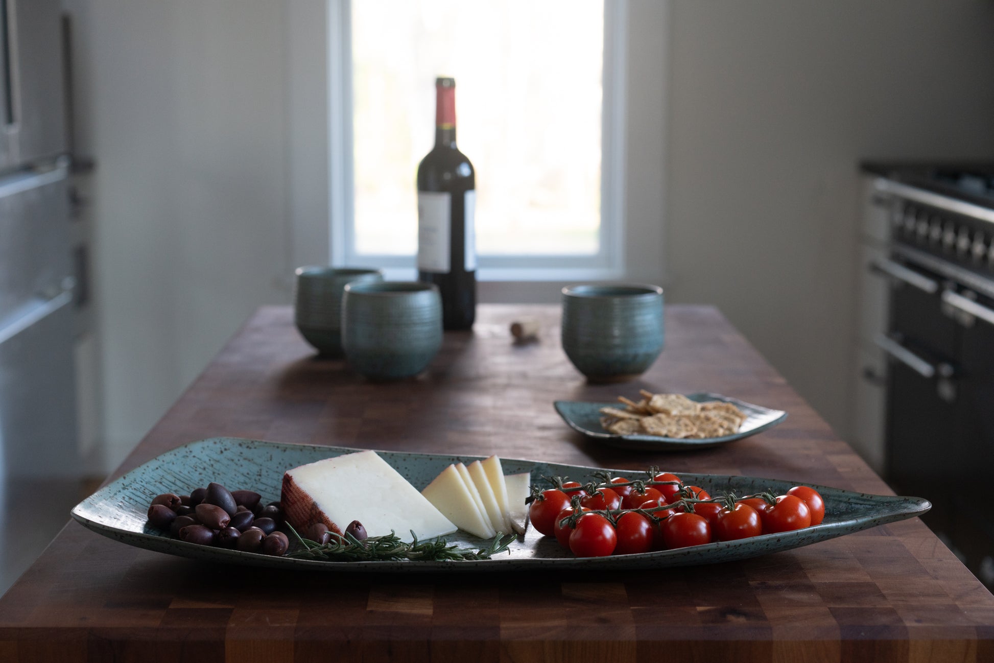 Handmade ceramic platter by MK Clayworks in Brevard, NC – a beautifully simple pottery piece for serving and entertaining.
