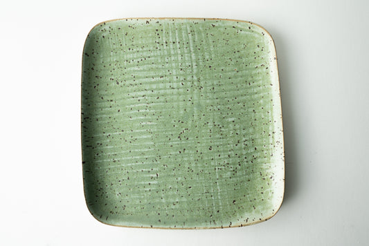 Handmade ceramic plate by MK Clayworks in Brevard, NC – minimalist, functional pottery crafted for everyday dining.