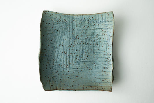 Handmade ceramic plate by MK Clayworks in Brevard, NC – minimalist, functional pottery crafted for everyday dining.